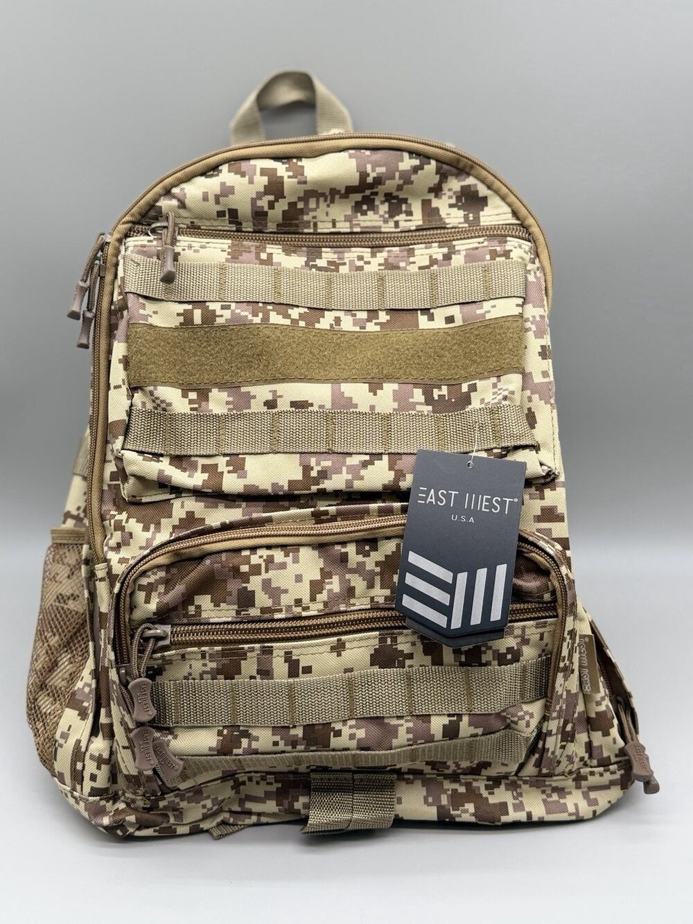East West USA Tactical Backpack Desert Camo MOLLE Military Bag NWT RTC509